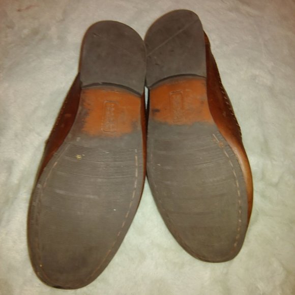Mens Giorgio Brutini Brown Leather Weave Tassel Loafers Shoes Size 11 D